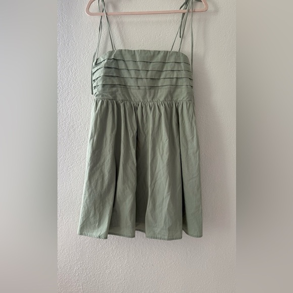 Altar’d State Marsha Pleated Mini Dress Mint Green Size L - Picture 10 of 15